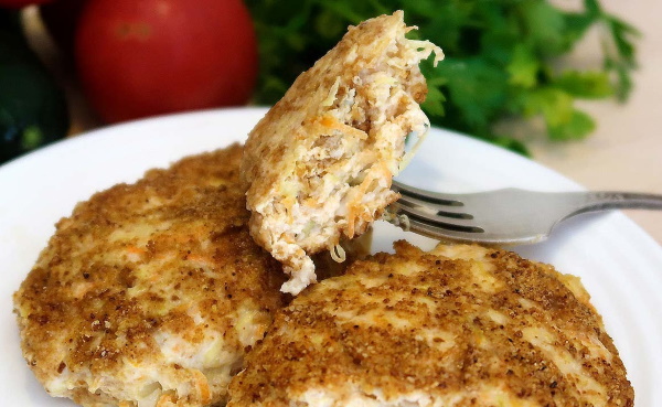 Котлеты из куриного фарша с кабачками в духовке, на пару, сковороде. Рецепты пошагово с фото