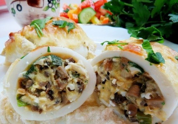 Кальмар фаршированный. Рецепты простые, вкусные в духовке, мультиварке пошагово