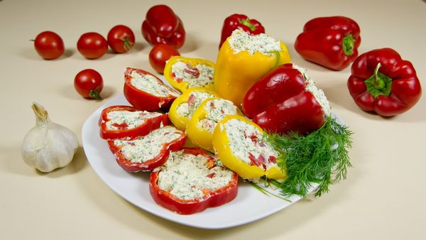 Салаты из болгарского перца на праздничный стол, на зиму. Рецепты с рисом, кунжутом, помидорами и без
