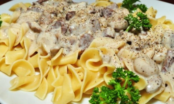Бефстроганов из курицы. Рецепт классический в мультиварке, на сковороде с грибами, сметаной, сливками, подливкой