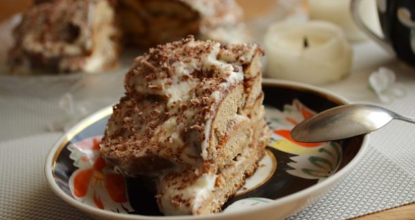 Рецепт торта из пряников без выпечки со сметаной с фото пошагово в домашних условиях классический