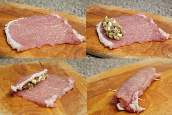 Мясные рулетики с начинкой в духовке в фольге. Рецепты с фото
