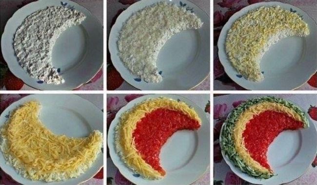 Салат Арбузная долька. Рецепт с фото с курицей, грибами и без, ветчиной, виноградом, гранатом