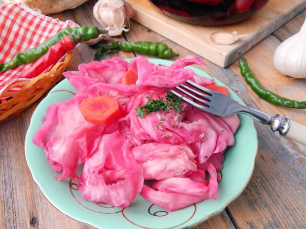 Капуста острая по-корейски крупными кусками. Рецепт