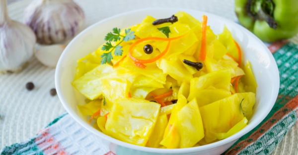 Капуста острая по-корейски крупными кусками. Рецепт