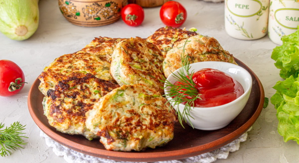 Куриные котлеты с кабачком. Рецепт с фото на сковороде