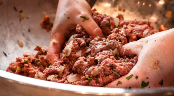 Начинка для пельменей домашних из фарша свинины, говядины, курицы