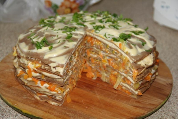 Печеночный торт из говяжьей печени. Рецепты с фото