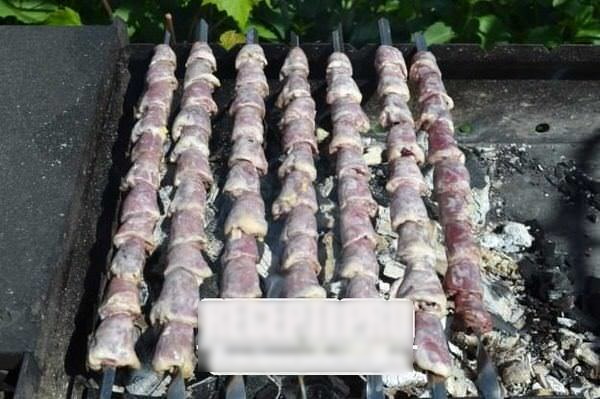 Шашлык из сердечек куриных на мангале. Рецепт, маринад