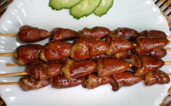 Шашлык из сердечек куриных на мангале. Рецепт, маринад