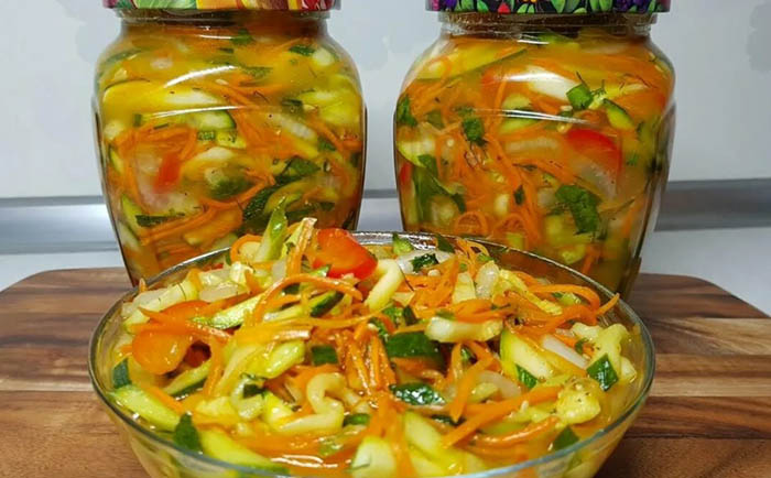 Салат из перца и кабачков на зиму. Рецепт с фото пальчики оближешь