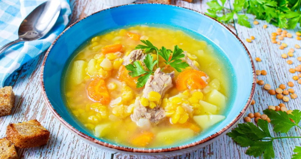 Гороховый суп с мясом и картошкой. Рецепты в кастрюле, мультиварке