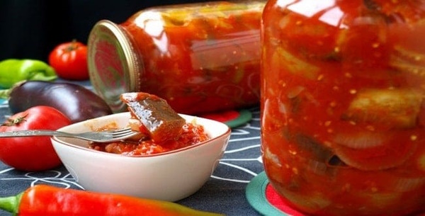 Лечо на зиму из баклажанов, помидоров, болгарского перца. Рецепт